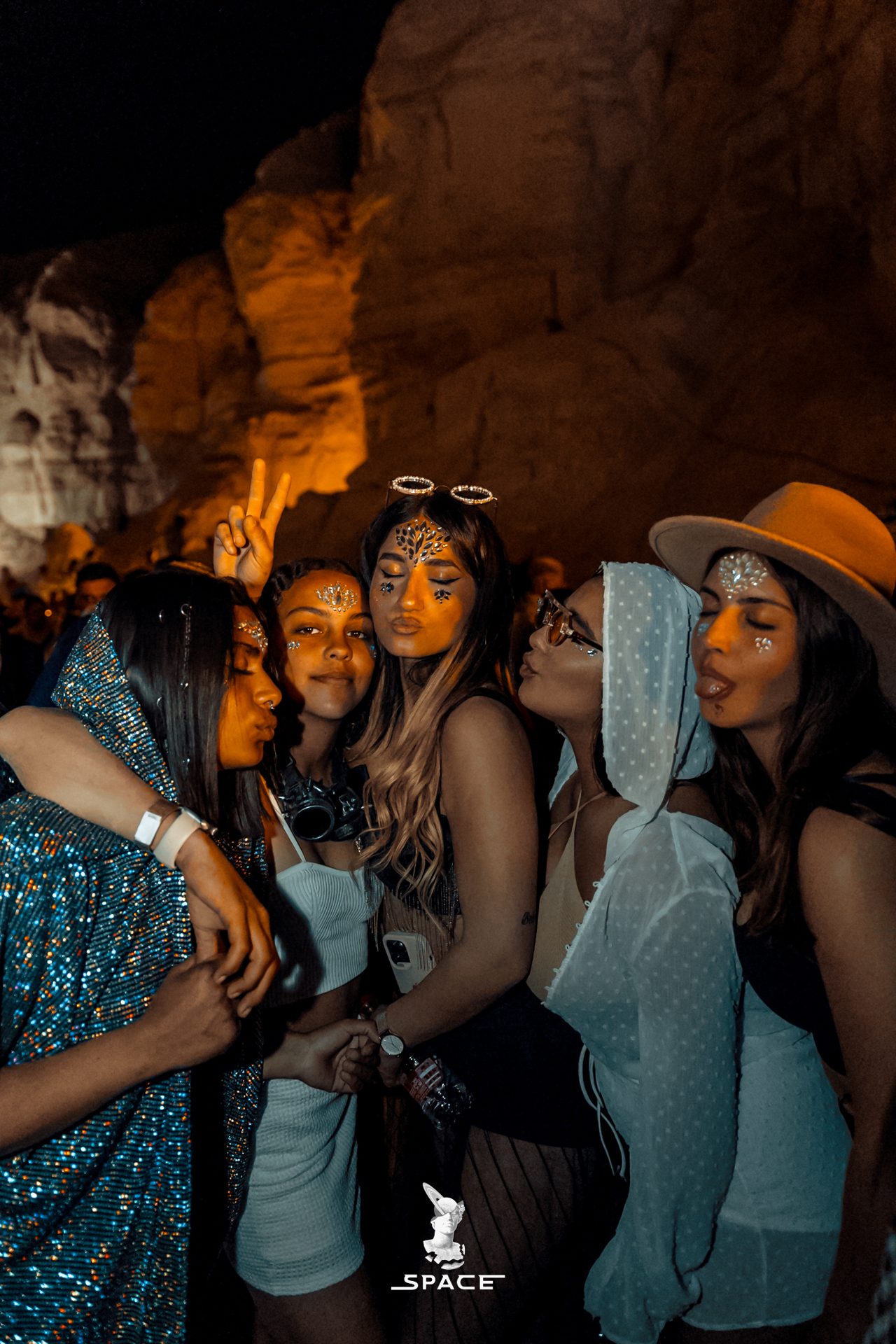 The crowd at a SPACE desert night event